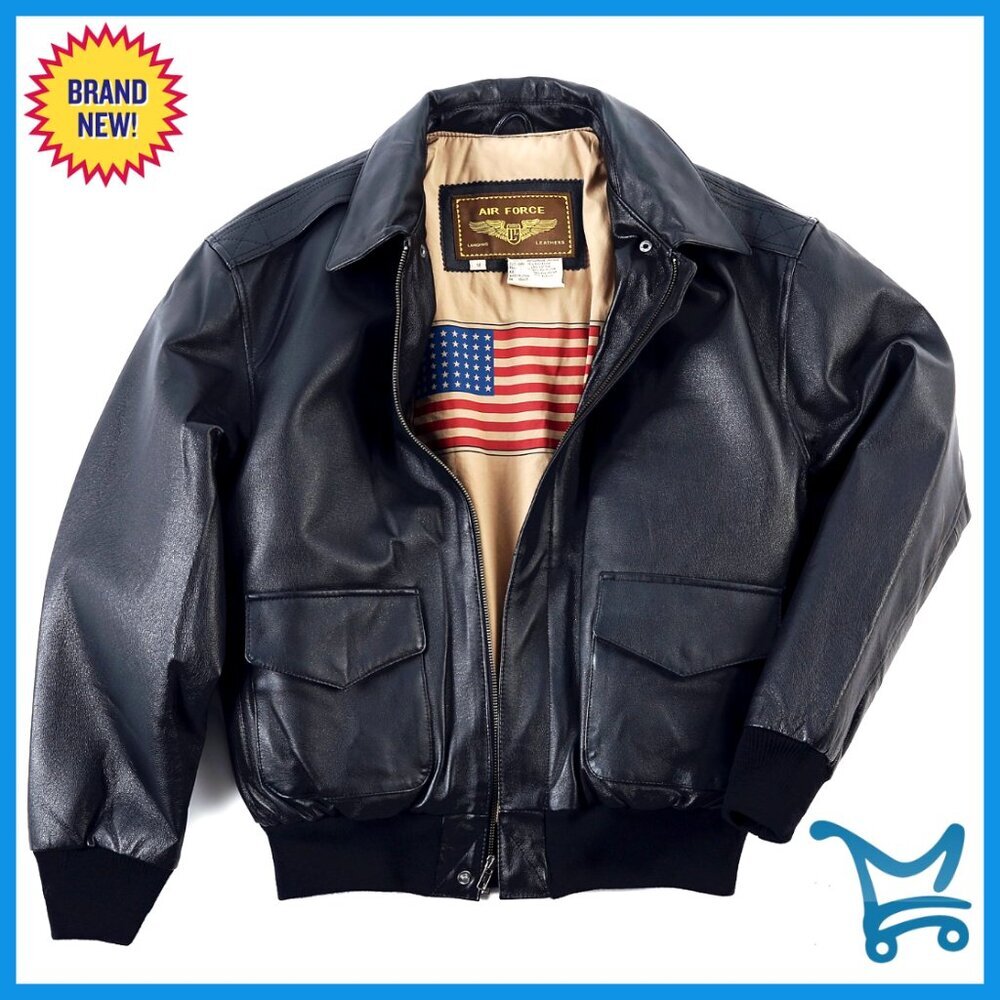 Leather Bomber Flight Jacket Men's Classic Fit A-2 Style